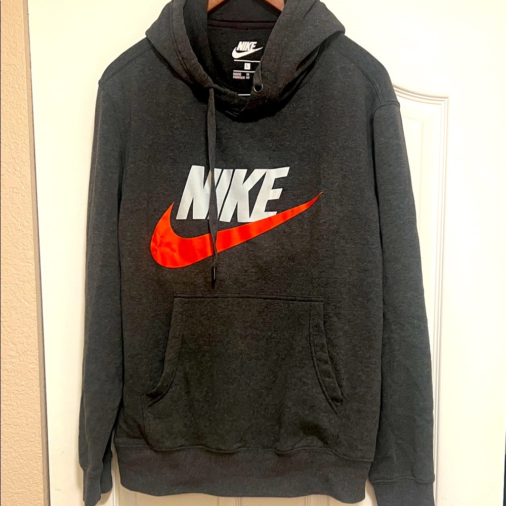 Y2K - Nike Men's Charcoal Hoodie - Men’s Large